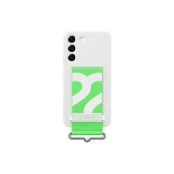 Cover Samsung S22 Rainbow Silicone With Strap - White
